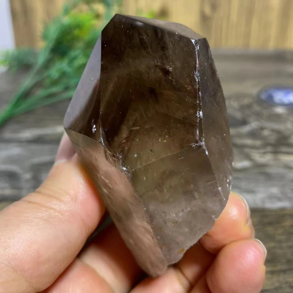 Smoky Quartz Natural Point with Rainbows