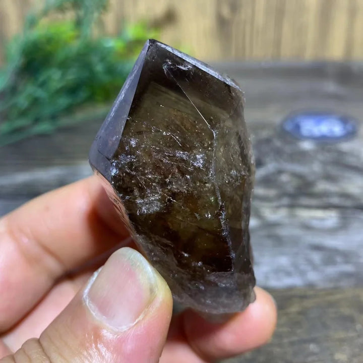 Smoky Quartz Natural Point with Rainbows