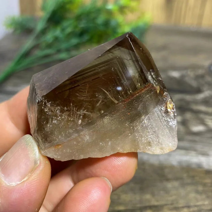 Smoky Quartz Natural Point with Rainbows