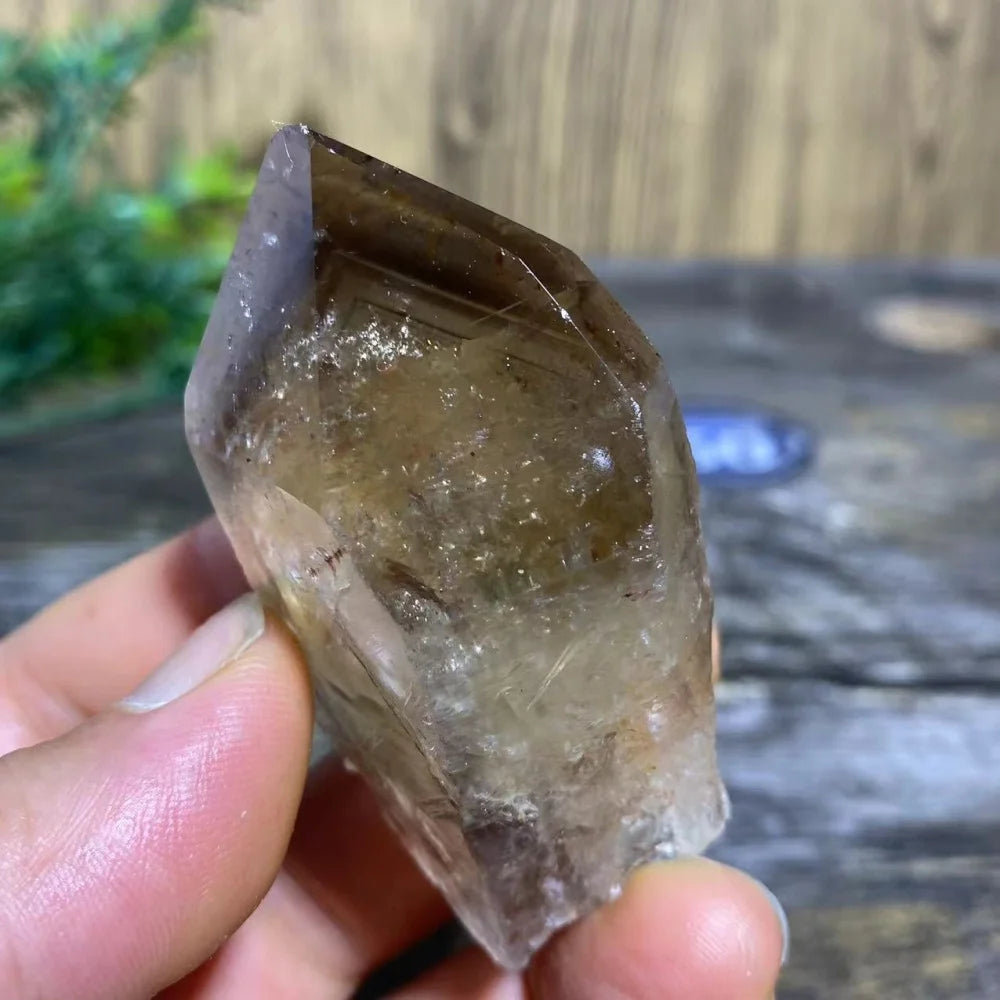 Smoky Quartz Natural Point with Rainbows