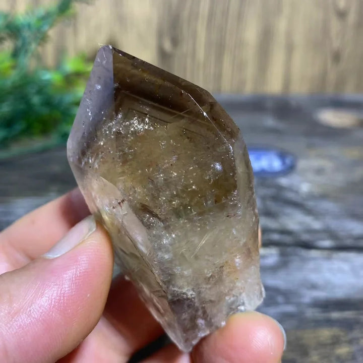 Smoky Quartz Natural Point with Rainbows