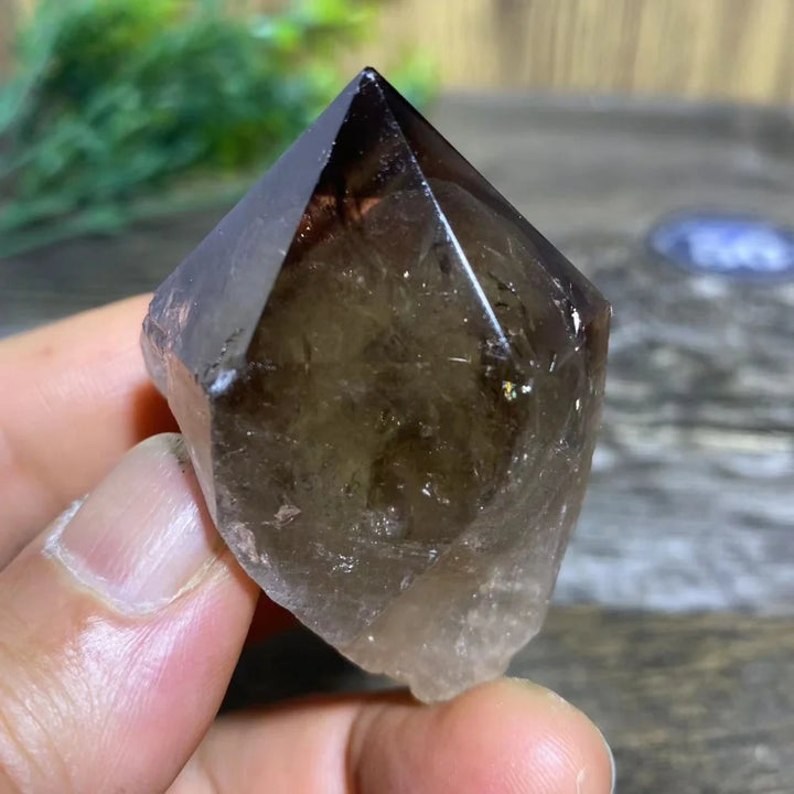 Smoky Quartz Natural Point with Rainbows