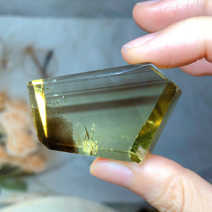 Smoky Quartz with Citrine Freeform