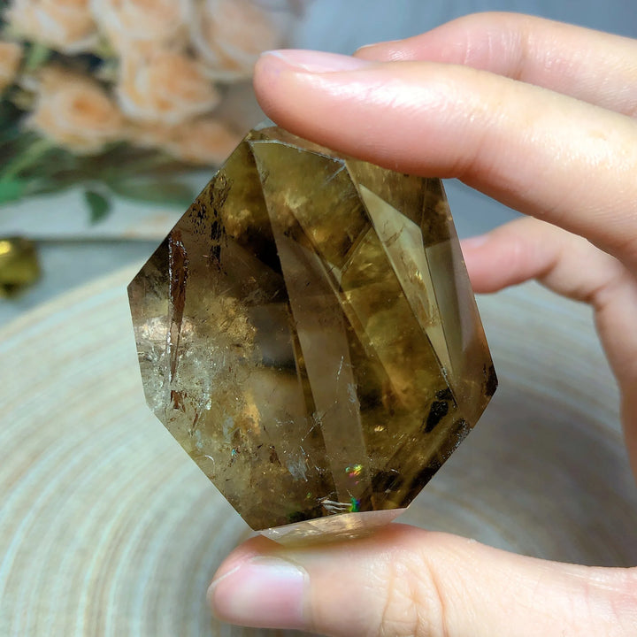 Smoky Quartz with Citrine Freeform