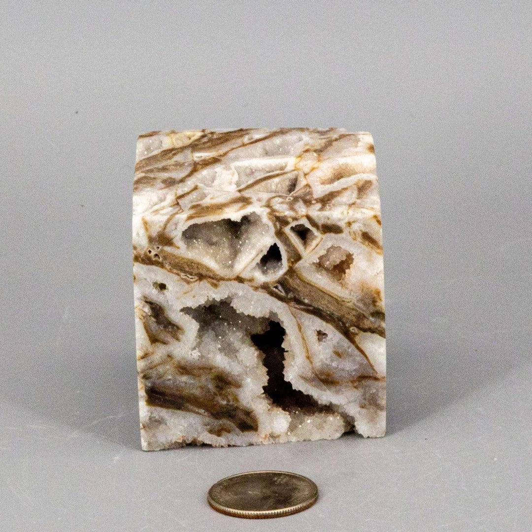 Sphalerite Crystal Cube with Druzys, a unique collector specimen with sparkling sugar quartz pockets.