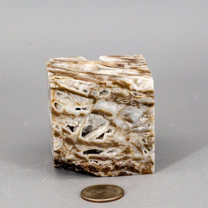 Unique Sphalerite Crystal Cube with Druzys, showcasing metallic luster, sparkling sugar quartz, and dynamic display.