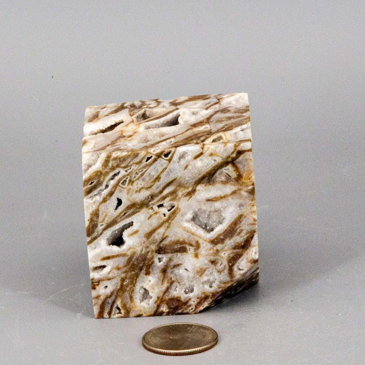 Sphalerite Crystal Cube with Druzys, a unique collector specimen with sparkling sugar quartz pockets.