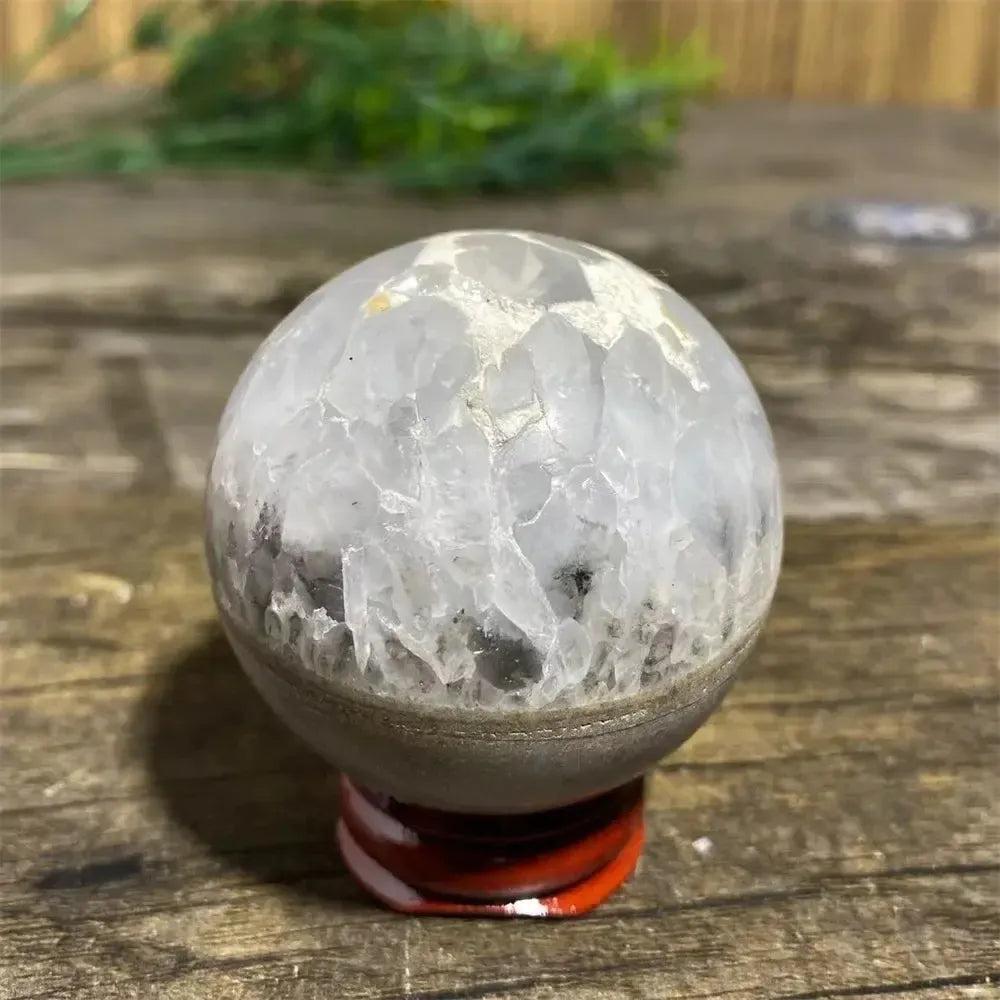 Polished Sphalerite Sphere with Stand: Distinctive metallic luster, rich amber to brown tones, grounding energy.