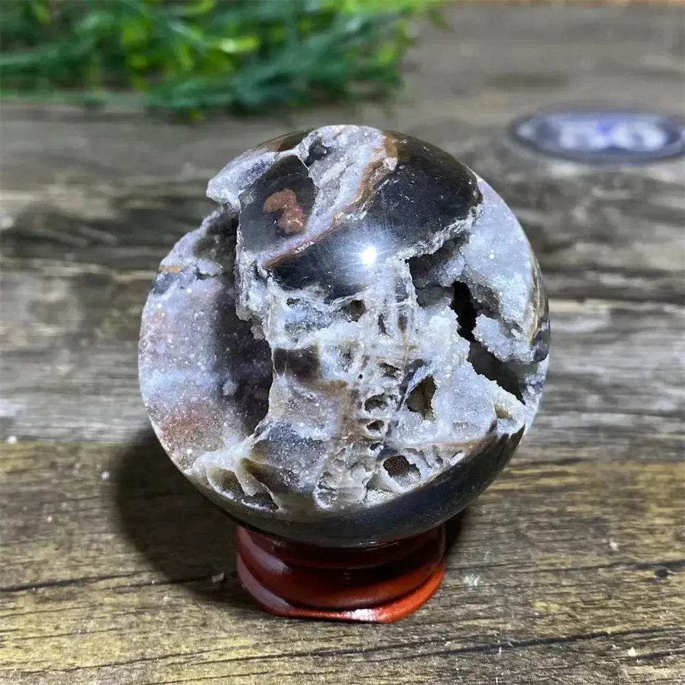 Sphalerite Sphere with Stand-Spheres-Ali-Sphalerite-162g 55mm-Crystal Destiny
