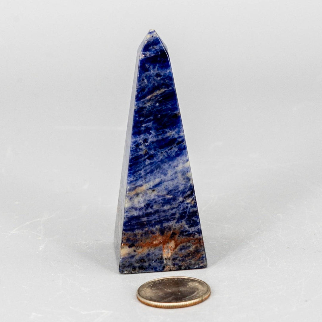 Sunset Sodalite Obelisk tower-Towers-Crystal Destiny-Sunset Sodalite-88g - 3.10"H x 1.10"W-Crystal Destiny
