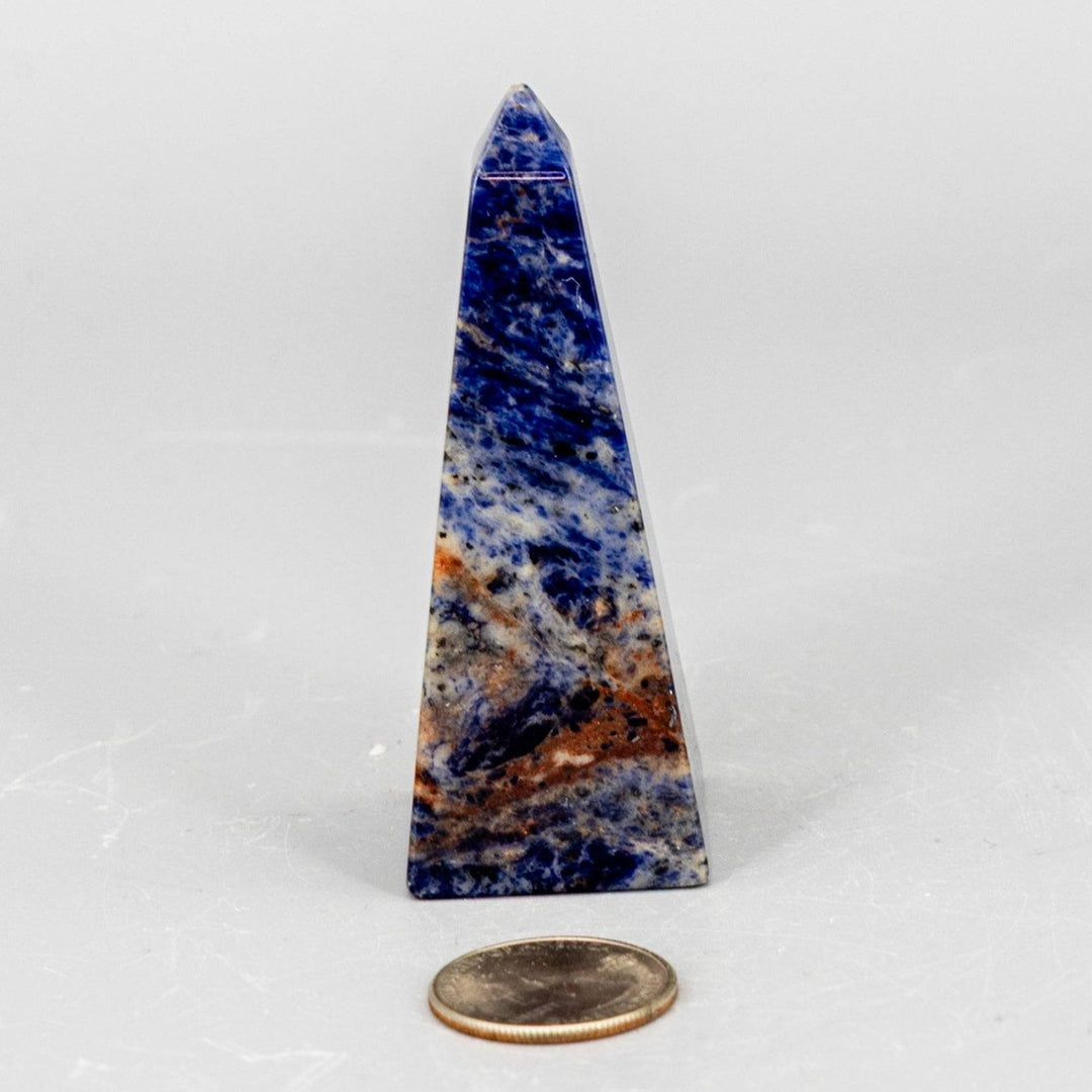 Sunset Sodalite Obelisk tower-Towers-Crystal Destiny-Sunset Sodalite-88g - 3.10"H x 1.10"W-Crystal Destiny