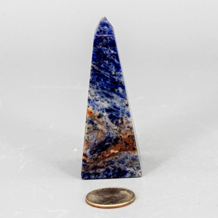 Sunset Sodalite Obelisk tower-Towers-Crystal Destiny-Sunset Sodalite-88g - 3.10"H x 1.10"W-Crystal Destiny
