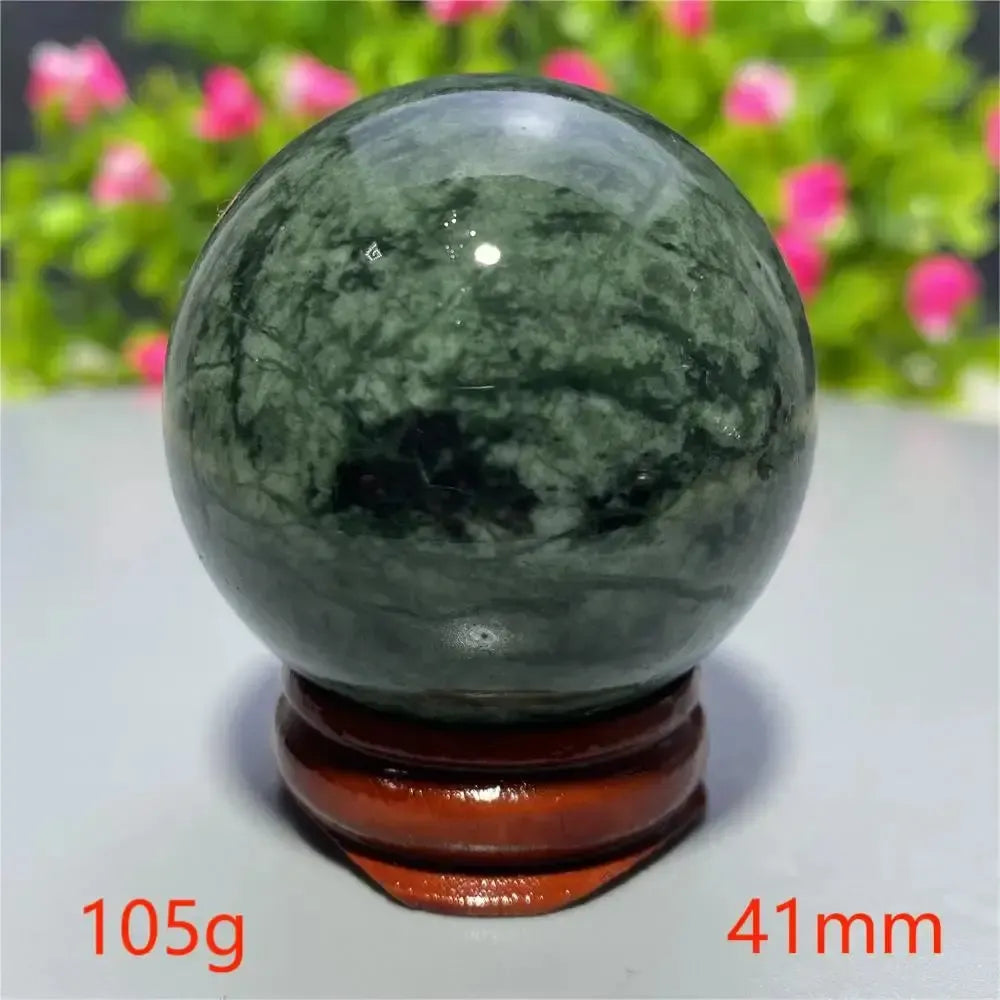 Tibetan Jade Crystal Sphere-Spheres-Ali-A15 105g-Green Jade-Crystal Destiny