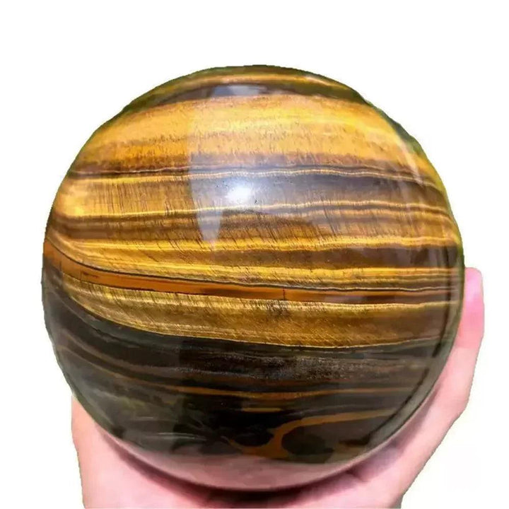 Natural Tiger Eye Crystal Ball Polished Yellow Tiger Eye Sphere for Home Decor Feng Shui Healing Raw Stone Decorative Orb