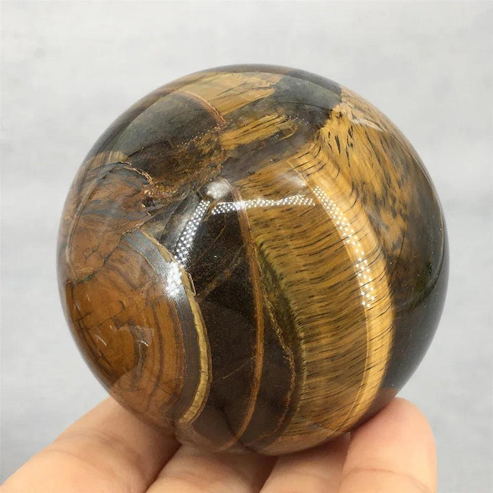 Natural Tiger Eye Crystal Ball Polished Yellow Tiger Eye Sphere for Home Decor Feng Shui Healing Raw Stone Decorative Orb