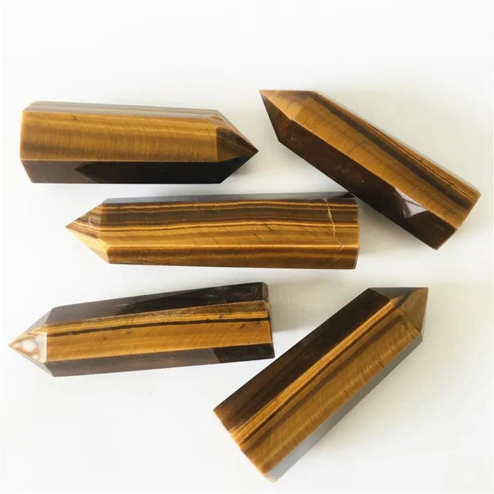 Crystal Tiger Eye Point High Energy Healing Gemstone for Mind Body Spirit Chakra Jewelry Making Rough Tumbled Obelisk Stones
