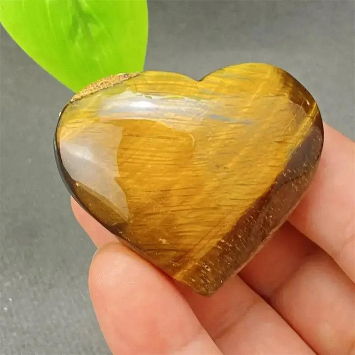 Tiger Eye Heart Golden Brown