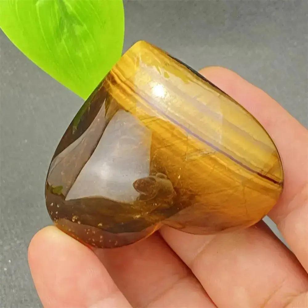 Tiger Eye Heart Golden Brown