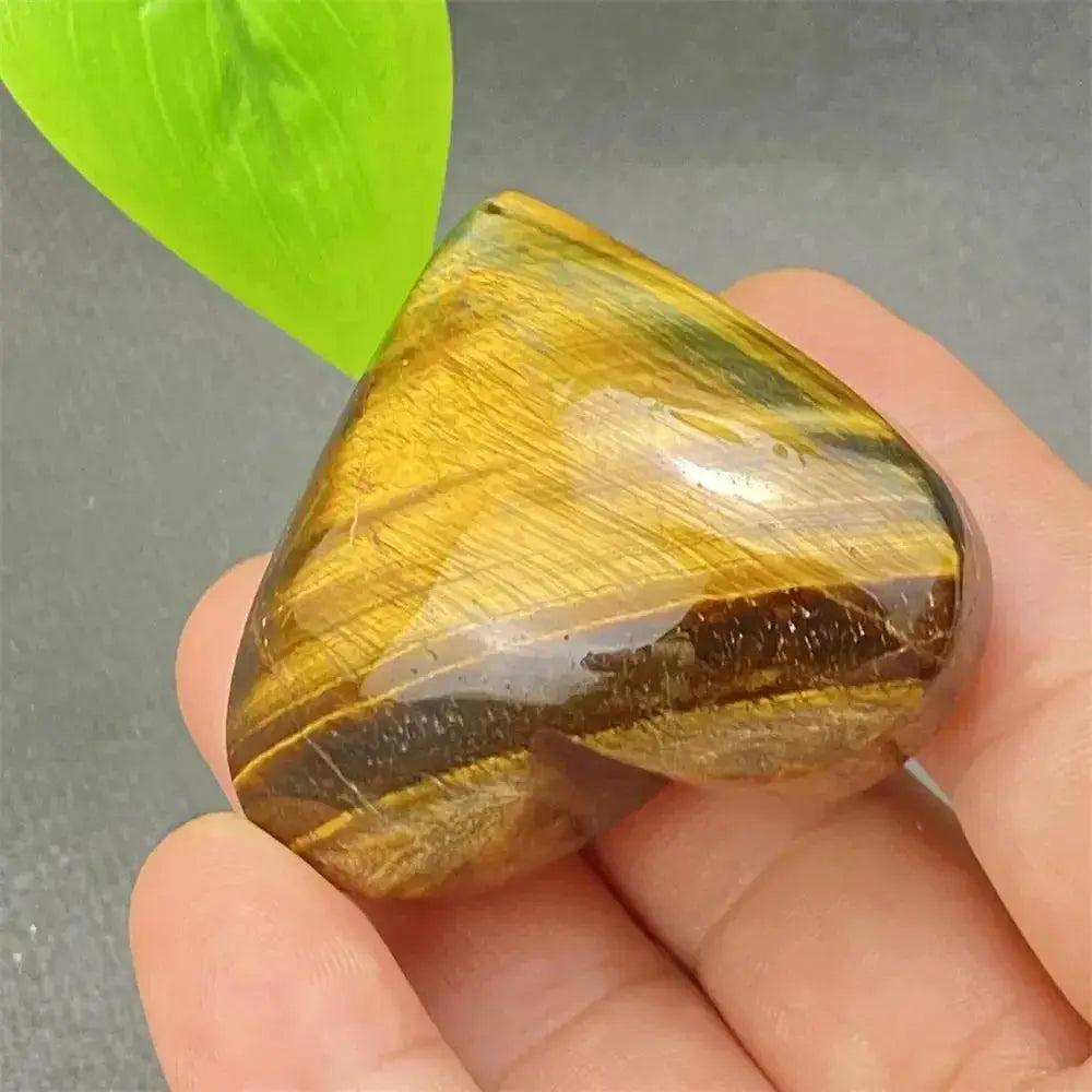 Tiger Eye Heart Golden Brown