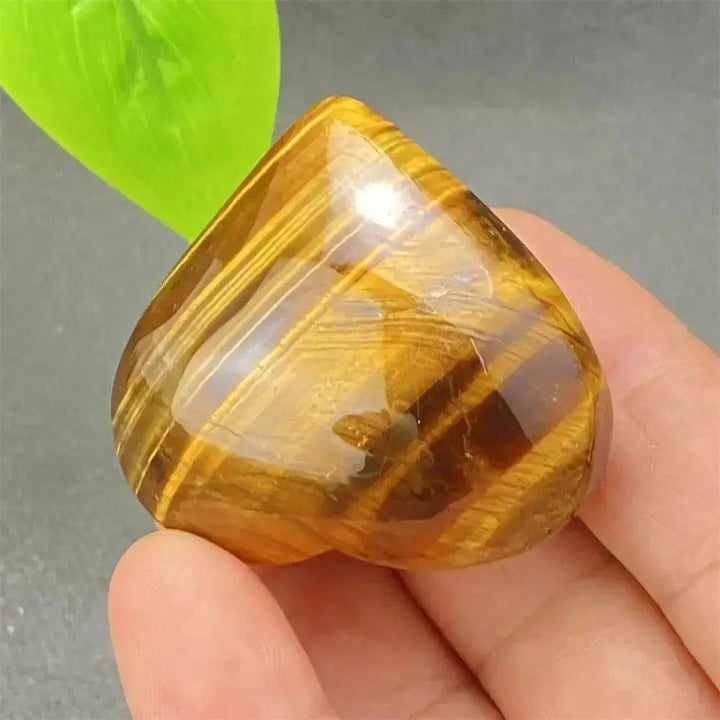 Tiger Eye Heart Golden Brown