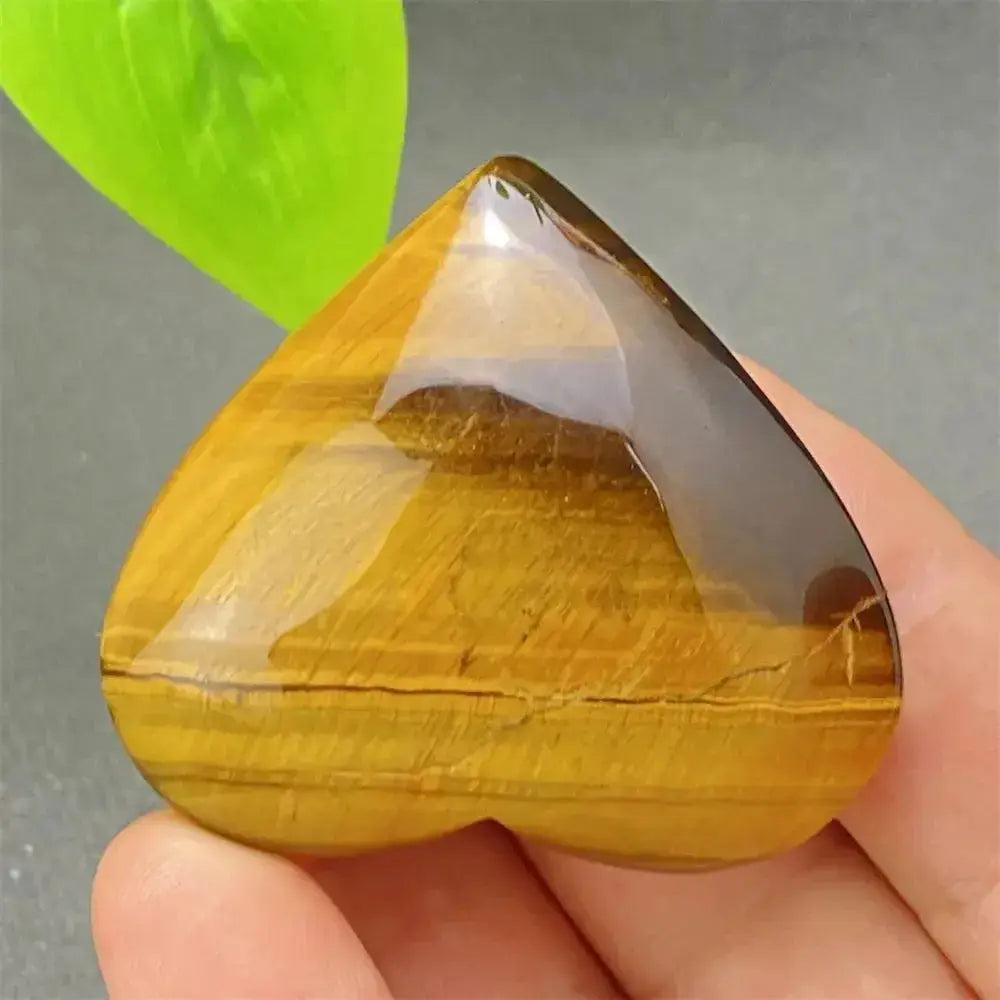 Tiger Eye Heart Golden Brown