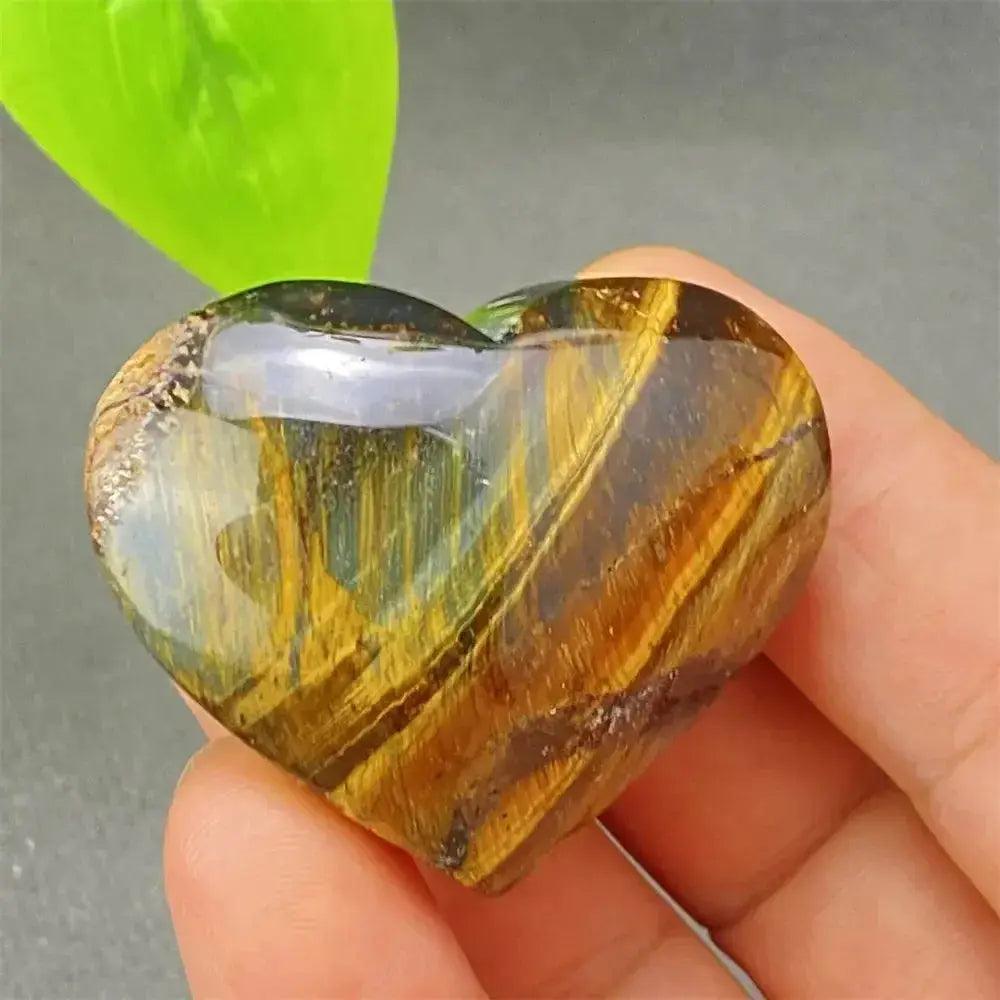 Tiger Eye Heart Golden Brown