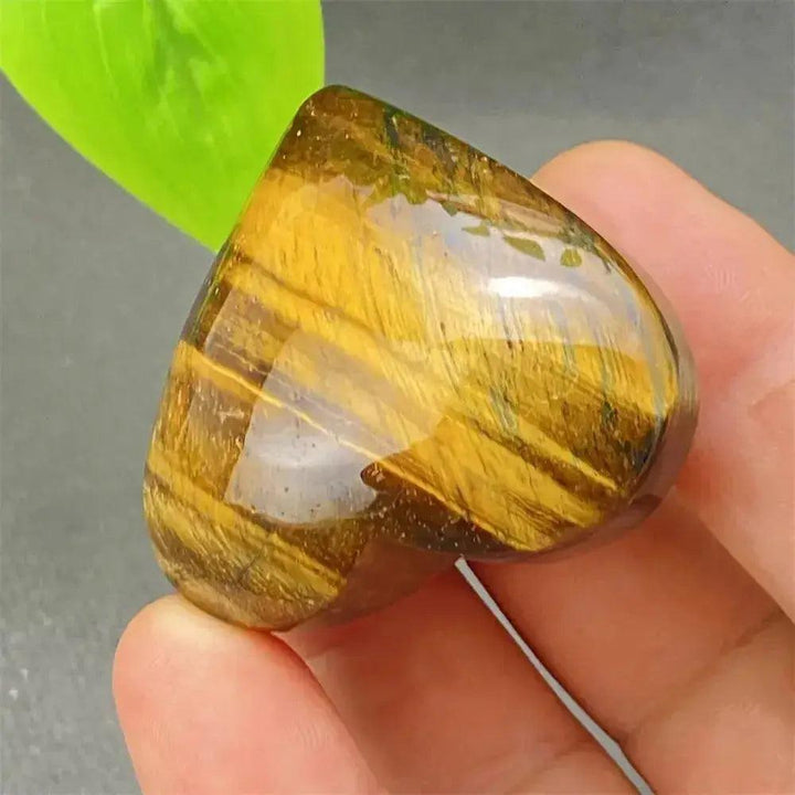 Tiger Eye Heart Golden Brown