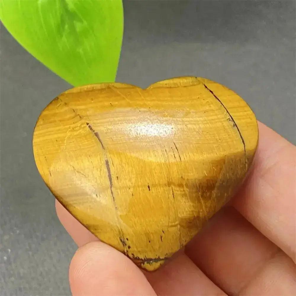 Tiger Eye Heart Golden Brown