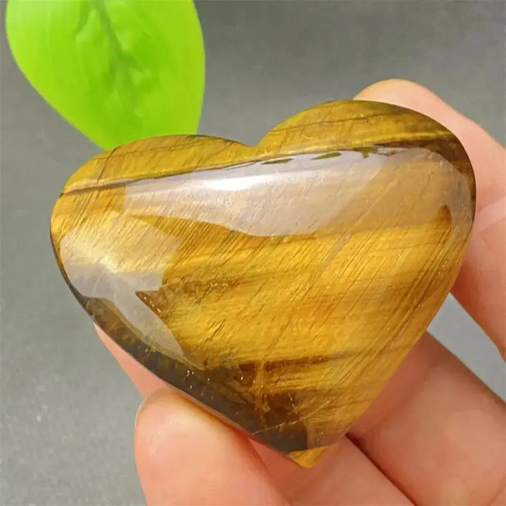 Tiger Eye Heart, Golden Brown, Solar Plexus Confidence Stone-Hearts-Ali-11 87g-Tiger's Eye-Crystal Destiny