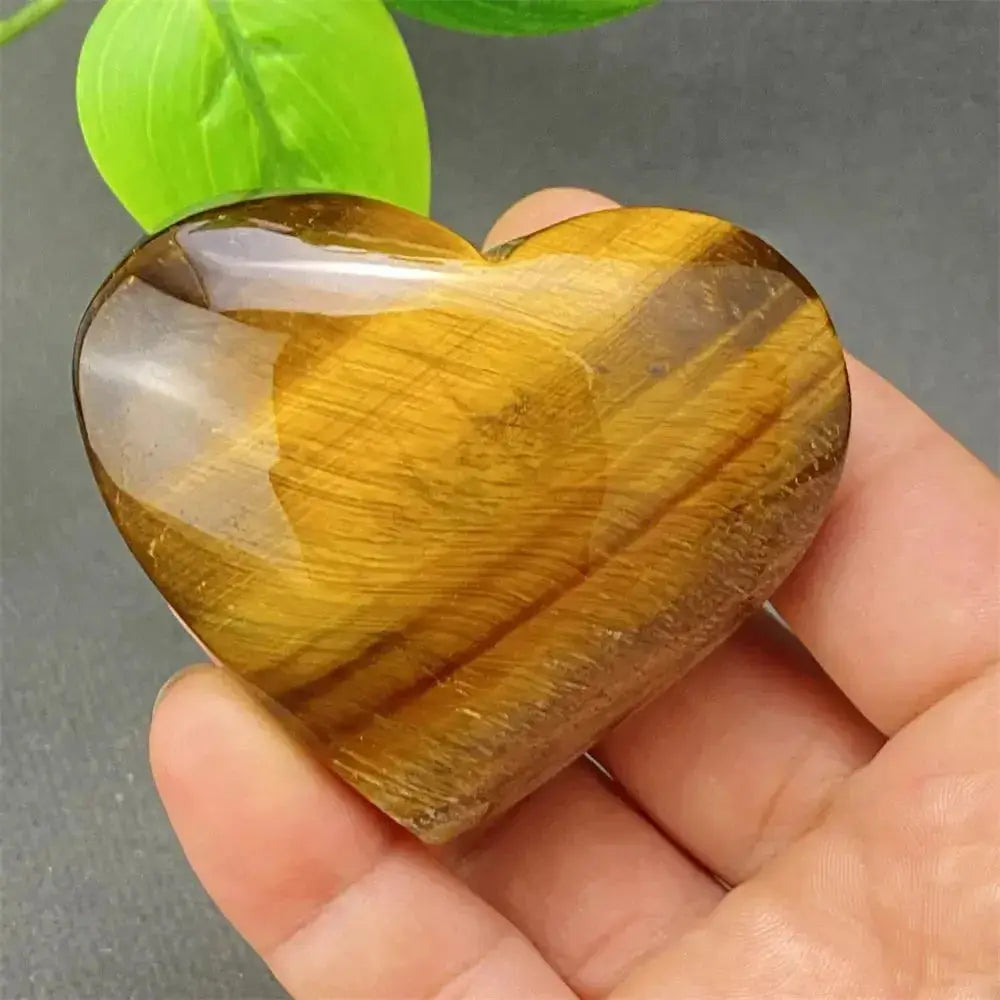 Tiger Eye Heart, Golden Brown, Solar Plexus Confidence Stone-Hearts-Ali-4 143g-Tiger's Eye-Crystal Destiny