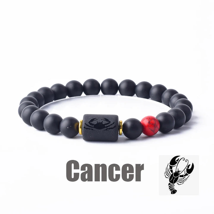 Tiger Eye Zodiac Sign Bead Bracelet