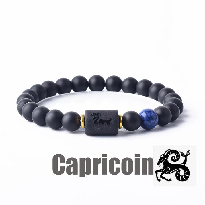 Tiger Eye Zodiac Sign Bead Bracelet