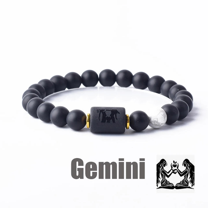 Tiger Eye Zodiac Sign Bead Bracelet