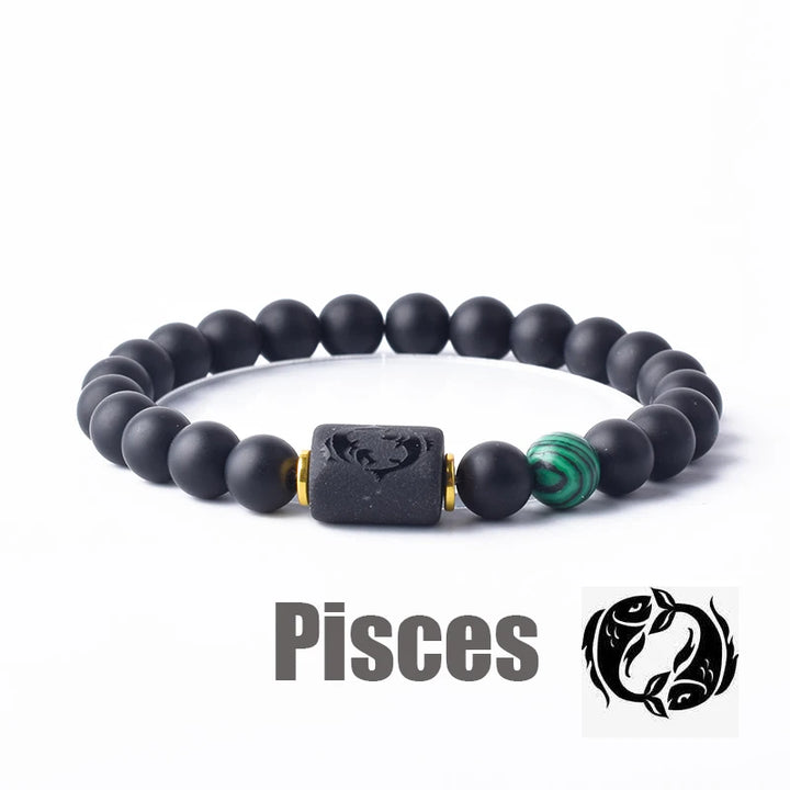 Tiger Eye Zodiac Sign Bead Bracelet