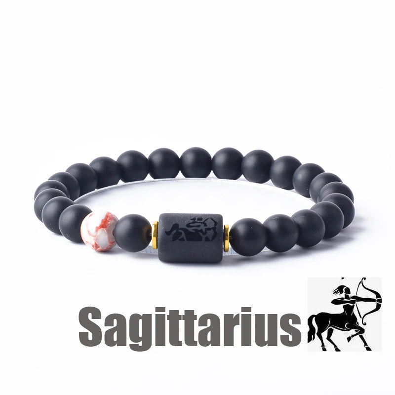 Tiger Eye Zodiac Sign Bead Bracelet