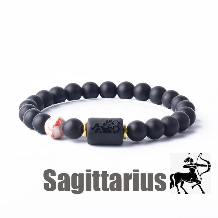 Tiger Eye Zodiac Sign Bead Bracelet