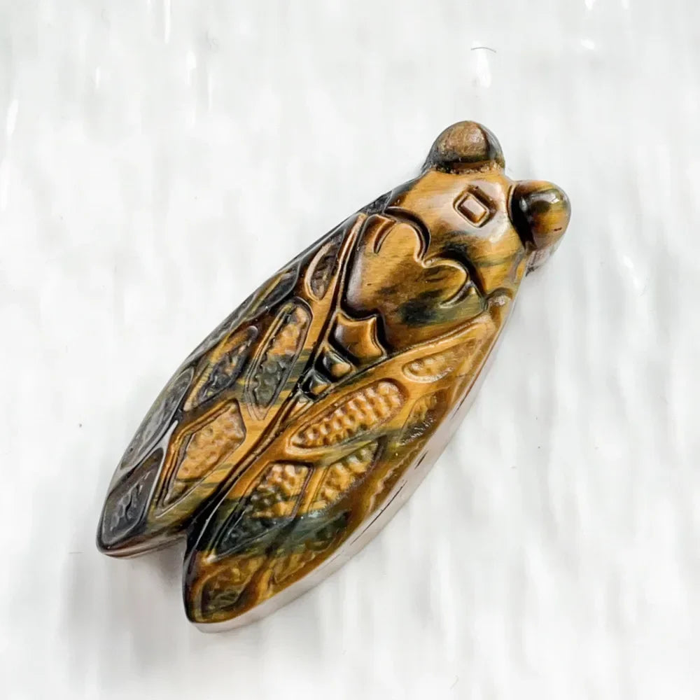 Tiger's Eye Carved Symbol Figures
