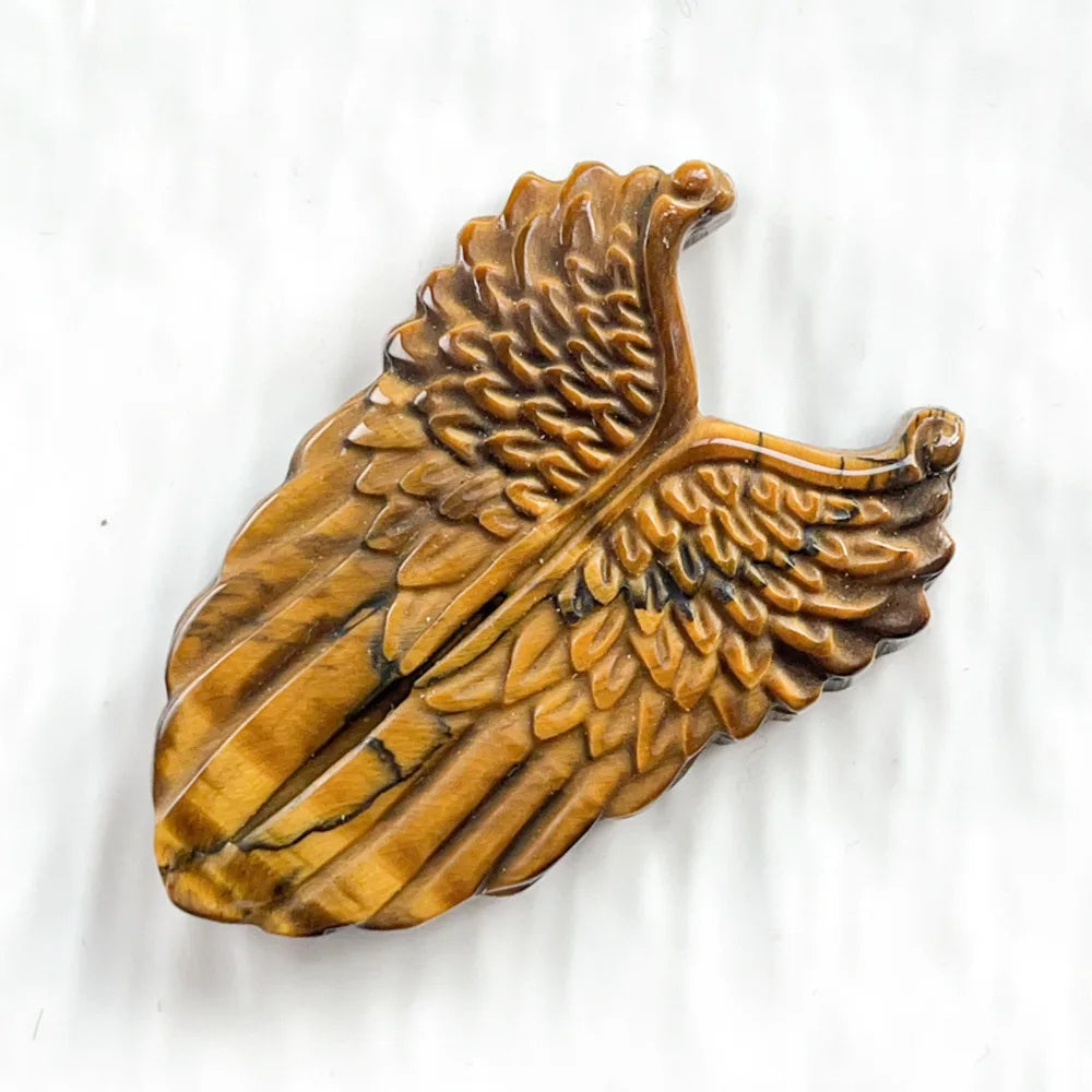 Tiger's Eye Carved Symbol Figures