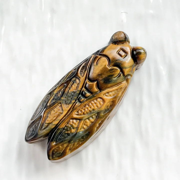 Tiger's Eye Carved Symbol Figures