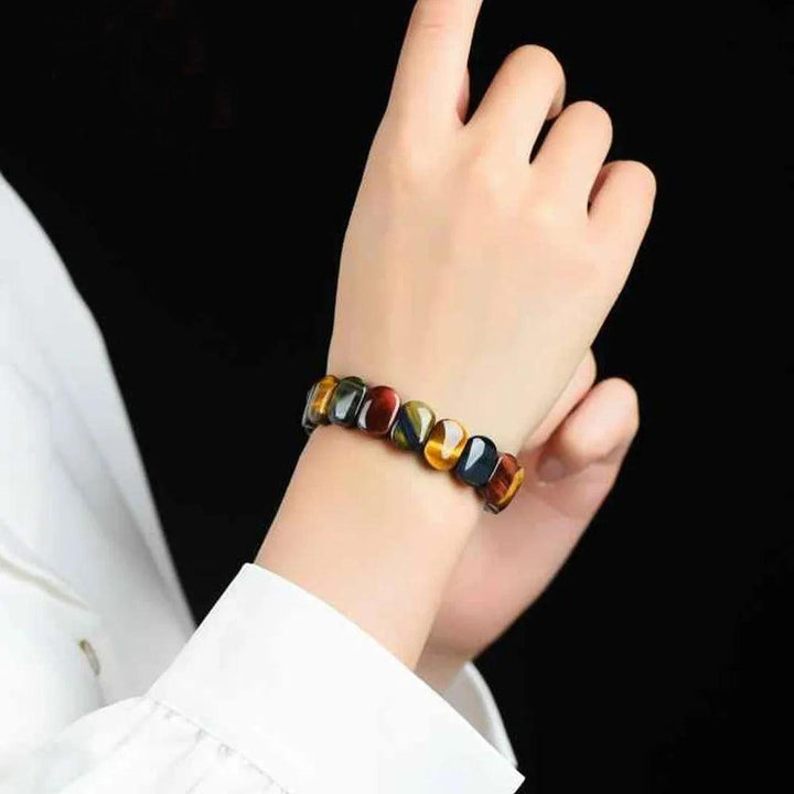 Tiger's Eye Crystal Beaded Bracelet Natural Gemstone AAA Grade
