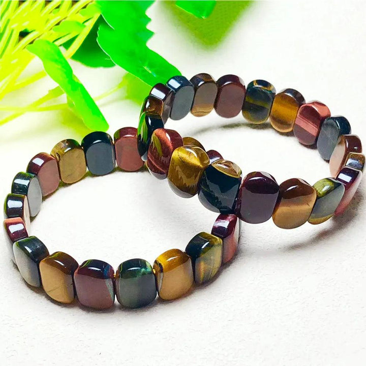 Tiger's Eye Crystal Beaded Bracelet Natural Gemstone AAA Grade