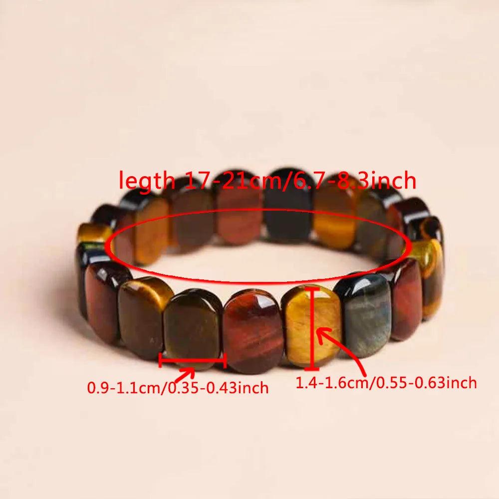 Tiger's Eye Crystal Beaded Bracelet Natural Gemstone AAA Grade