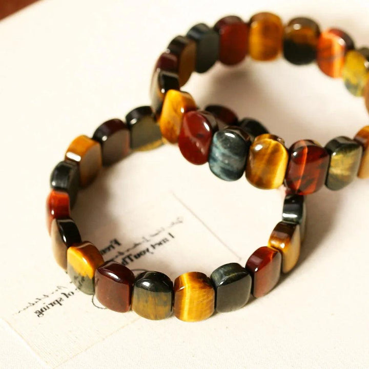 Tiger's Eye Crystal Beaded Bracelet Natural Gemstone AAA Grade