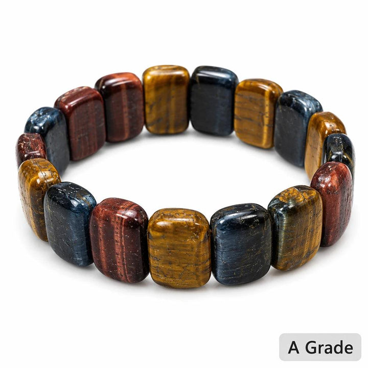 Tiger's Eye Crystal Beaded Bracelet Natural Gemstone AAA Grade