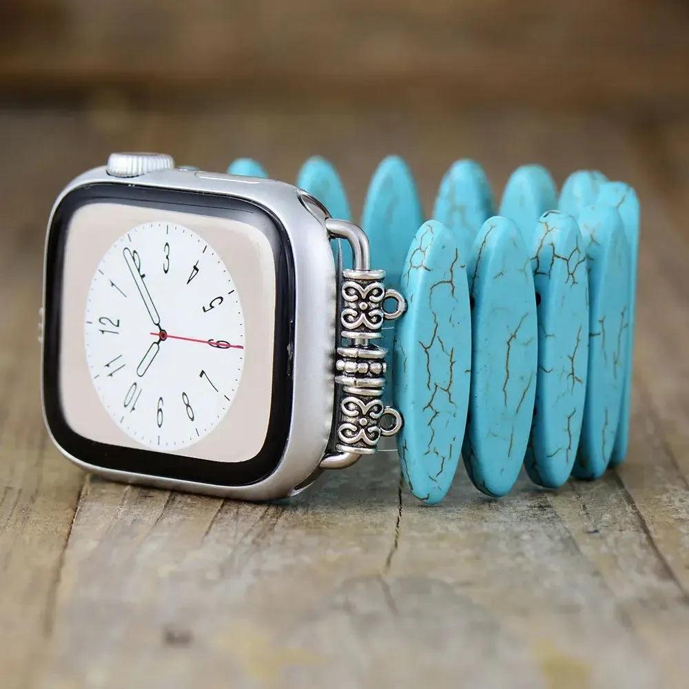 Turquoise Stone Apple iWatch Band 38-49mm Elastic