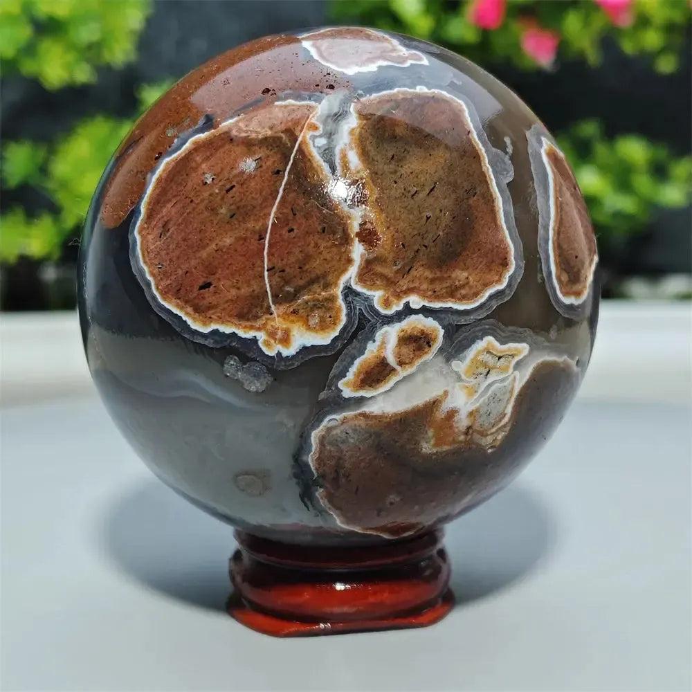 UV Reactive Football Agate Crystal Sphere