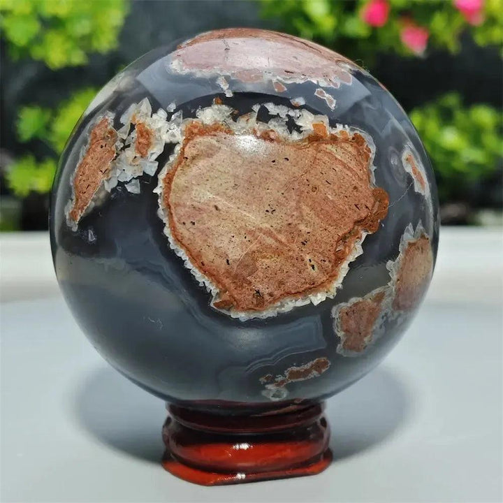 UV Reactive Football Agate Crystal Sphere