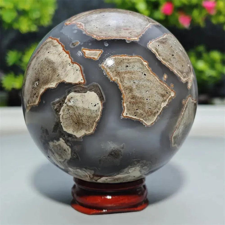UV Reactive Football Agate Crystal Sphere