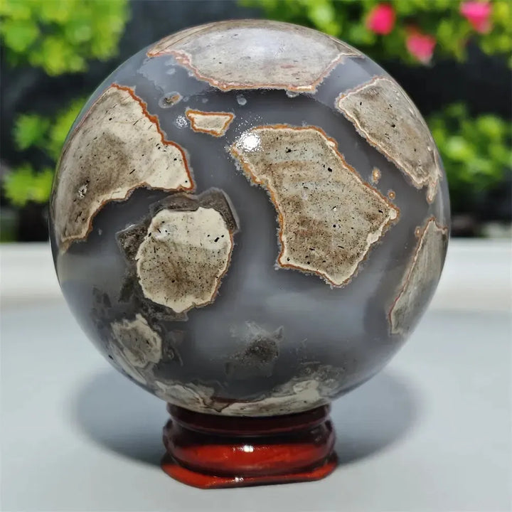 UV Reactive Football Agate Crystal Sphere-Spheres-Ali-Football Agate-A34 565g-Crystal Destiny