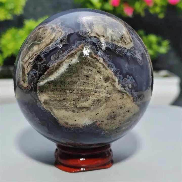 UV Reactive Football Agate Crystal Sphere